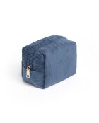 Blauer Cordbeutel Uni - 15x10x10 cm