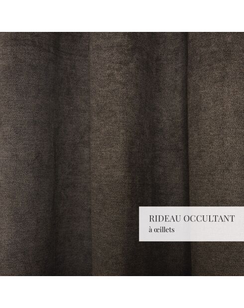 Rideau Santorin gris foncé - 140x350 cm