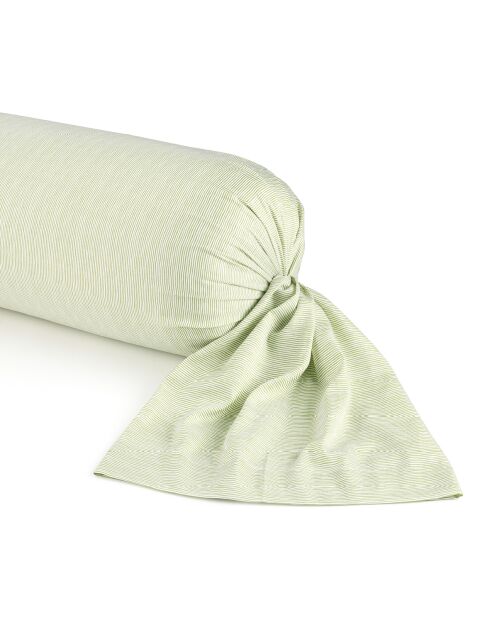 Kissenhülle aus Baumwollsatin mit grünen Waldblumen, 43 x 210 cm