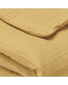 Uni gelbe Baumwollmulldecke 04 - 80x120 cm