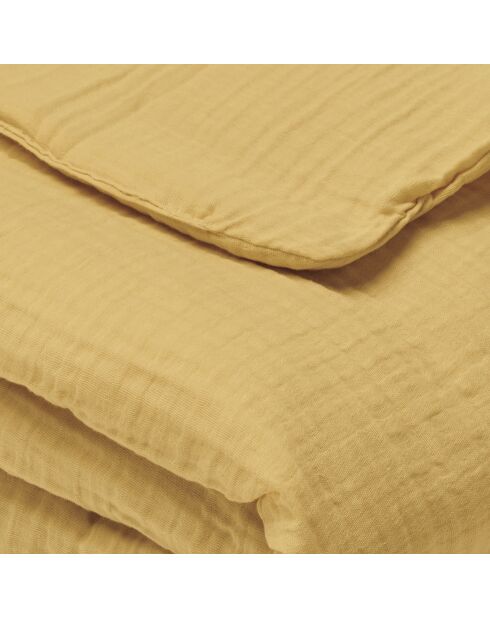 Uni gelbe Baumwollmulldecke 04 - 80x120 cm