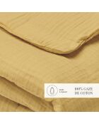 Uni gelbe Baumwollmulldecke 04 - 80x120 cm