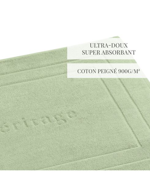 Alfombra de baño con alfombra verde almendra, 60 x 100 cm