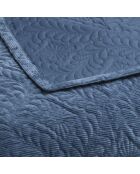 Couvre-lit corduroy Diamond bleu - 220x250 cm