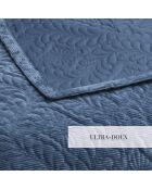 Couvre-lit corduroy Diamond bleu - 220x250 cm