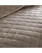 Couvre-lit corduroy Diamond taupe - 220x250 cm