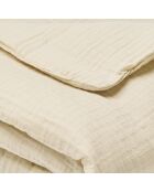 Manta de gasa de algodón Uni taupe 07 - 80x120 cm