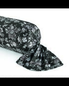 Nackenetui aus Baumwollsatin, schwarzer Damaststoff, 43 x 210 cm