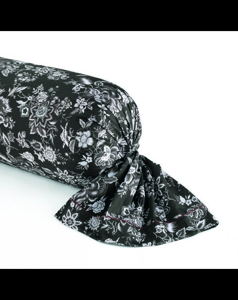 Custodia in cotone satinato Tela damascata nera - 43x210 cm