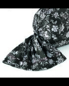 Nackenetui aus Baumwollsatin, schwarzer Damaststoff, 43 x 210 cm