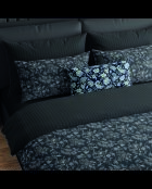 Nackenetui aus Baumwollsatin, schwarzer Damaststoff, 43 x 210 cm