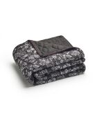 Couvre-lit satin de coton Toile damassée noir - 220x250 cm