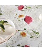 Mantel Poppy Field de color blanco roto