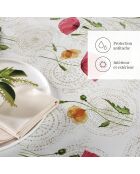 Mantel Poppy Field de color blanco roto