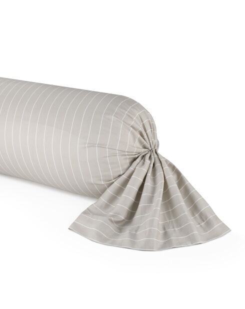Custodia in cotone satinato Elegant stripes taupe - 43x210 cm