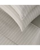Custodia in cotone satinato Elegant stripes taupe - 43x210 cm