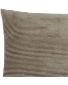 Housse de coussin corduroy Uni taupe