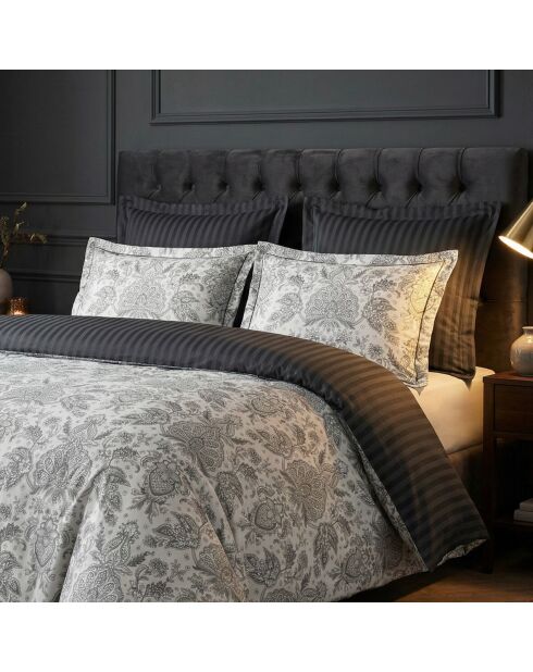 Set aus 2 beigen Fleur de Prestige Kissenbezügen aus Baumwollsatin — 2 Stück (63 x 63 cm)