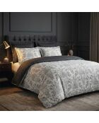 Set aus 2 beigen Fleur de Prestige Kissenbezügen aus Baumwollsatin — 2 Stück (63 x 63 cm)
