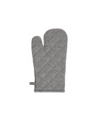 Grembiule, guanto da forno e presina in cotone grigio - 60x90 cm + 17x32 cm + 20x20 cm
