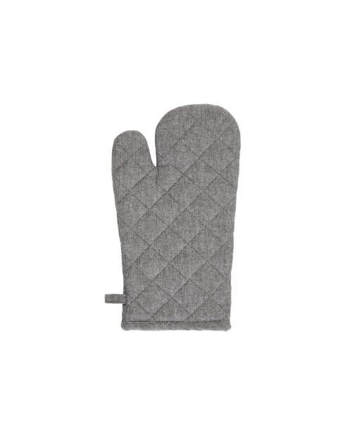 Delantal, guante de cocina y agarradera de algodón gris - 60x90 cm + 17x32 cm + 20x20 cm