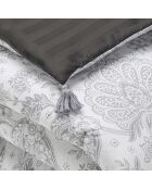 Steppdecke mit Quasten aus Baumwollsatin Fleur de Prestige beige - 140x200 cm