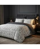 Fleur de Prestige Kissenhülle aus Baumwollsatin, 43 x 210 cm, beige