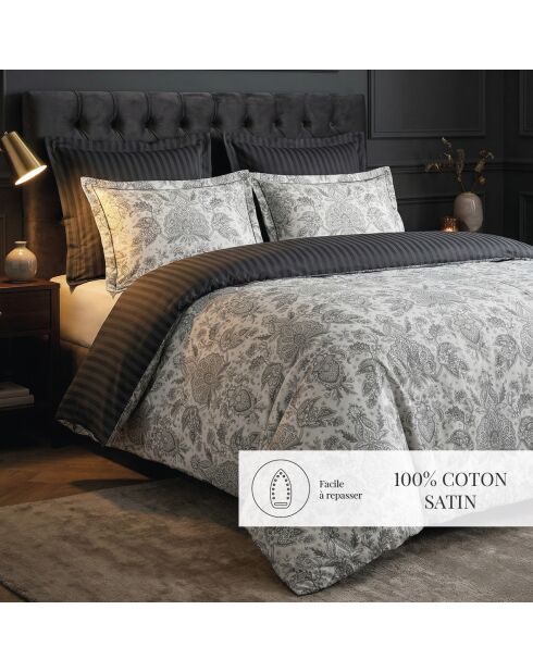 Custodia Fleur de prestige beige in cotone satinato - 43x210 cm