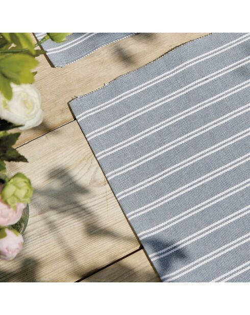 4 tovagliette blu in cotone - 4x (40x35 cm)