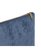 Bolsa plana de pana azul Uni - 20x12 cm