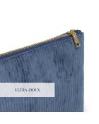 Bolsa plana de pana azul Uni - 20x12 cm