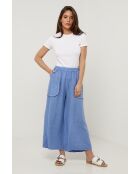 Zenith azurblaue Leinenhose