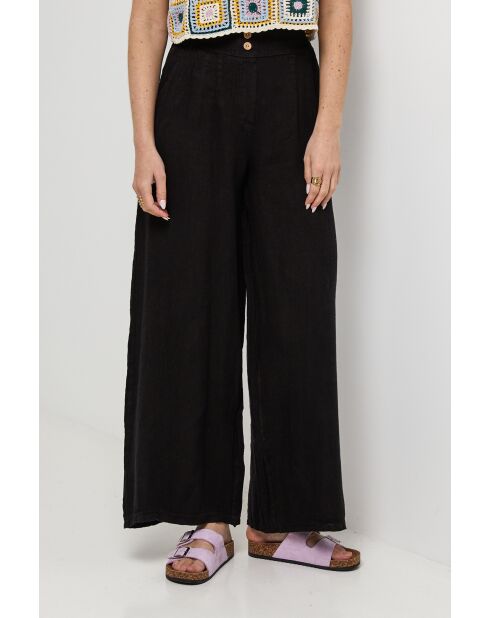 Orion schwarze Leinenhose