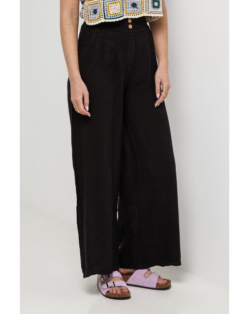 Orion schwarze Leinenhose