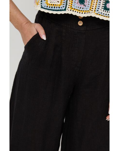 Orion schwarze Leinenhose
