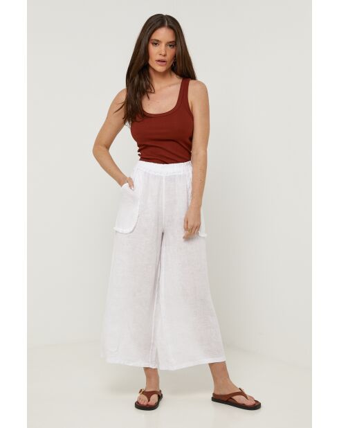 Witte linnen broek van Apex