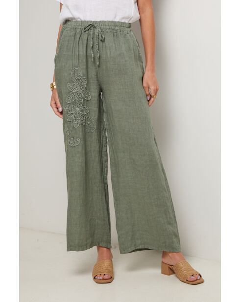 Khakifarbene Leinenhose Meteor