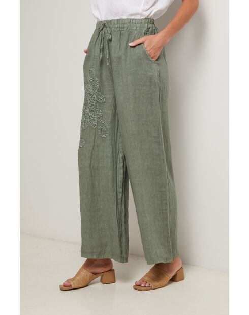 Khakifarbene Leinenhose Meteor