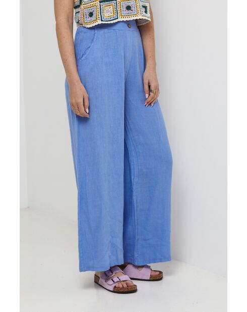 Pantalon en lin Nova indigo