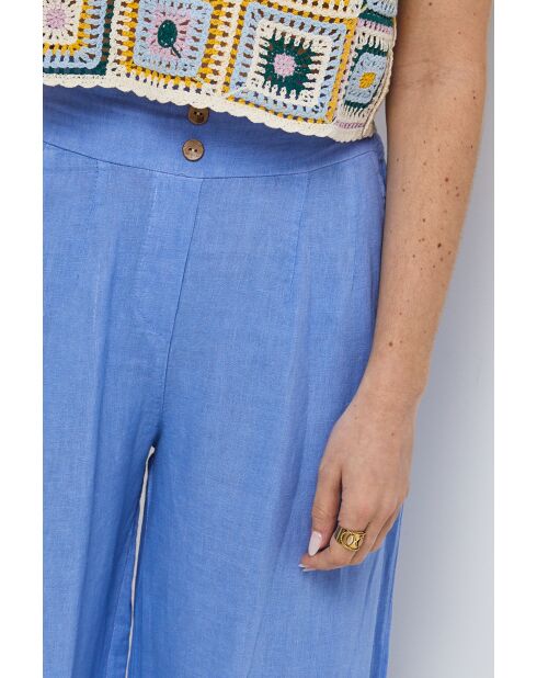 Pantalon en lin Nova indigo