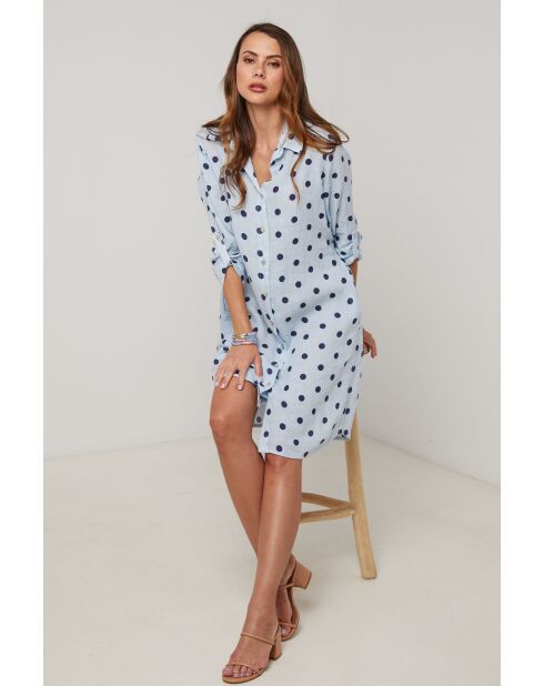 Robe en lin Arctic ciel