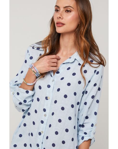 Robe en lin Arctic ciel