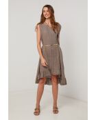 Taupefarbenes Leinenkleid Shadow
