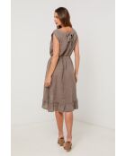 Taupefarbenes Leinenkleid Shadow