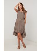 Taupefarbenes Leinenkleid Shadow
