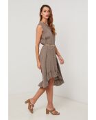 Taupefarbenes Leinenkleid Shadow