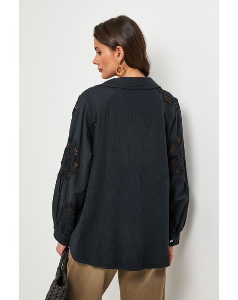 Tunique en coton Hyperdrive noire
