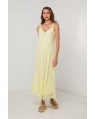 YieldPro gelbes Leinenkleid