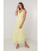 YieldPro gelbes Leinenkleid