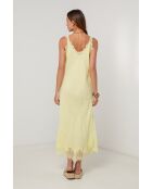YieldPro gelbes Leinenkleid